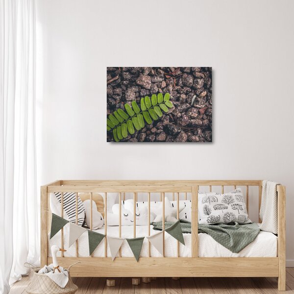 Staklena slika zelene biljke (70x50 cm)