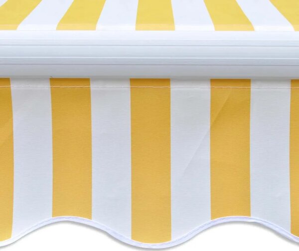 Sklopiva motorizirana tenda 400 cm žuto-bijela - Žuta i bijela 400 cm 1 Žuta i bijela