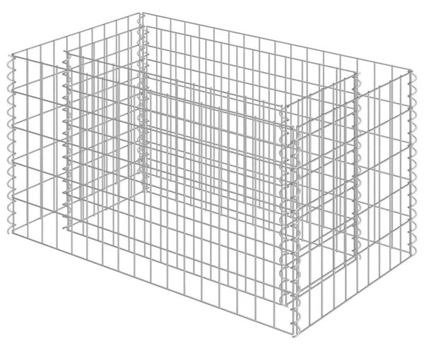 Gabionska sadilica od pocinčanog čelika 90 x 50 x 50 cm - 90 x 50 x 50 cm 1 90 x 50 x 50 cm