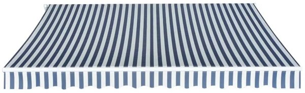 Sklopiva tenda na ručno upravljanje 350 cm crno-bijela - Plava i bijela 350 cm 1 Plava i bijela