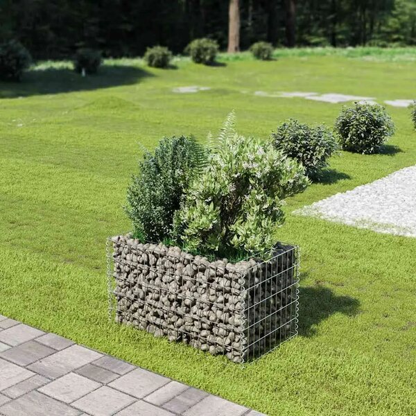 Gabionska sadilica od pocinčanog čelika 90 x 50 x 50 cm - 90 x 50 x 50 cm 1 90 x 50 x 50 cm