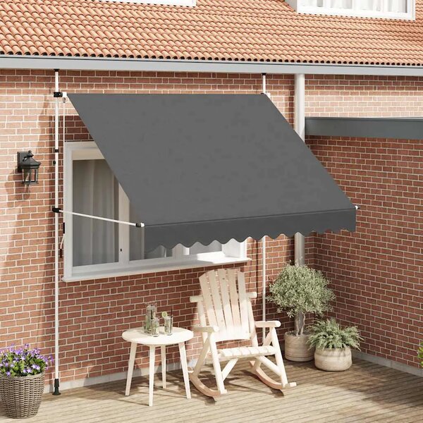 Tenda na ručno uvlačenje 250 cm antracit - Antracit 1 bijeli okvir 250 cm