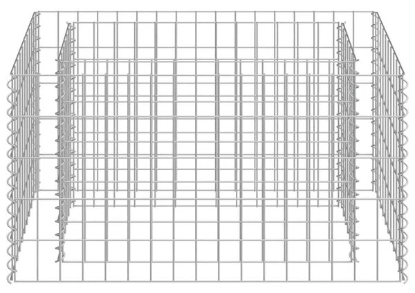 Gabionska sadilica od pocinčanog čelika 90 x 50 x 50 cm - 90 x 50 x 50 cm 1 90 x 50 x 50 cm