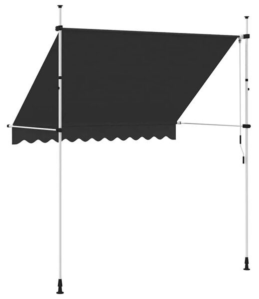 Tenda na ručno uvlačenje 250 cm antracit - Antracit 1 bijeli okvir 250 cm