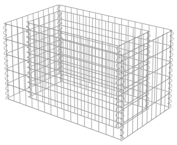 Gabionska sadilica od pocinčanog čelika 90 x 50 x 50 cm - 90 x 50 x 50 cm 1 90 x 50 x 50 cm