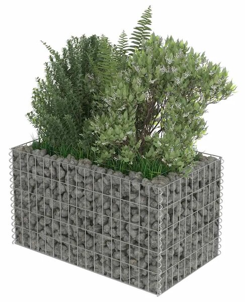 Gabionska sadilica od pocinčanog čelika 90 x 50 x 50 cm - 90 x 50 x 50 cm 1 90 x 50 x 50 cm