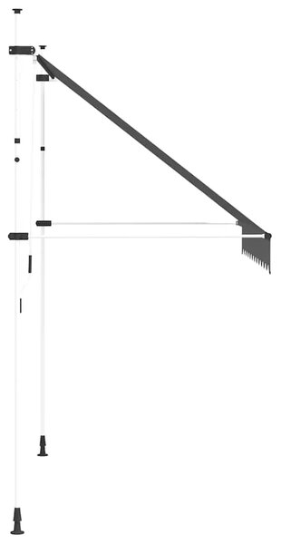 Tenda na ručno uvlačenje 250 cm antracit - Antracit 1 bijeli okvir 250 cm