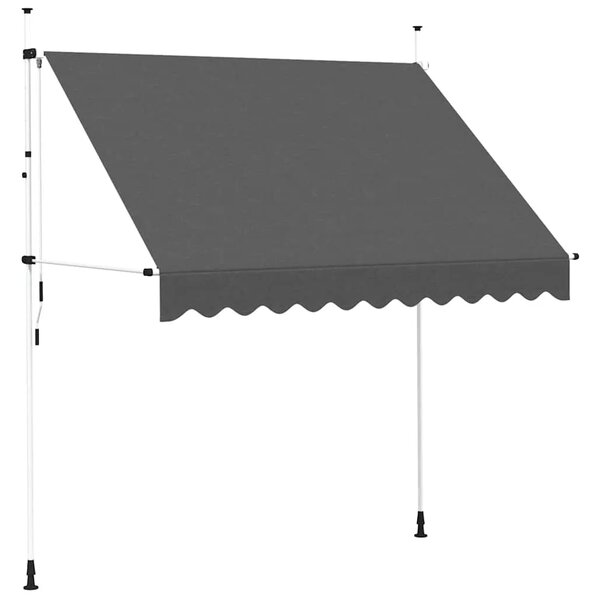 Tenda na ručno uvlačenje 250 cm antracit - Antracit 1 bijeli okvir 250 cm