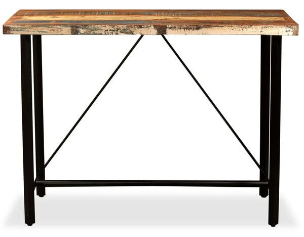 Barski Stol od Masivnog Obnovljenog Drva 120x60x107 cm - Smeđa 120 x 60 x 107 cm 1 Smeđa