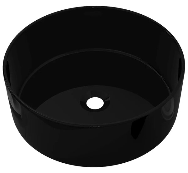 Keramički okrugli Lavabo - Umivaonik 40 x 15 cm crni - Crna Crna