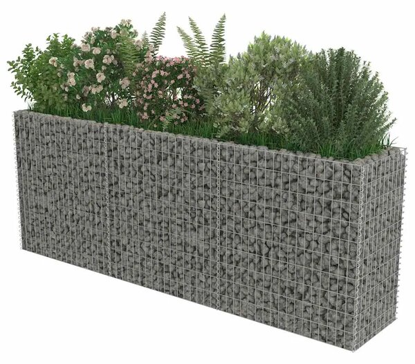 Gabionska sadilica od pocinčanog čelika 270 x 50 x 100 cm - 270 x 50 x 100 cm 1 270 x 50 x 100 cm