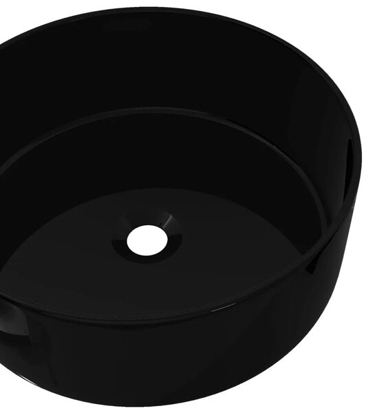 Keramički okrugli Lavabo - Umivaonik 40 x 15 cm crni - Crna Crna
