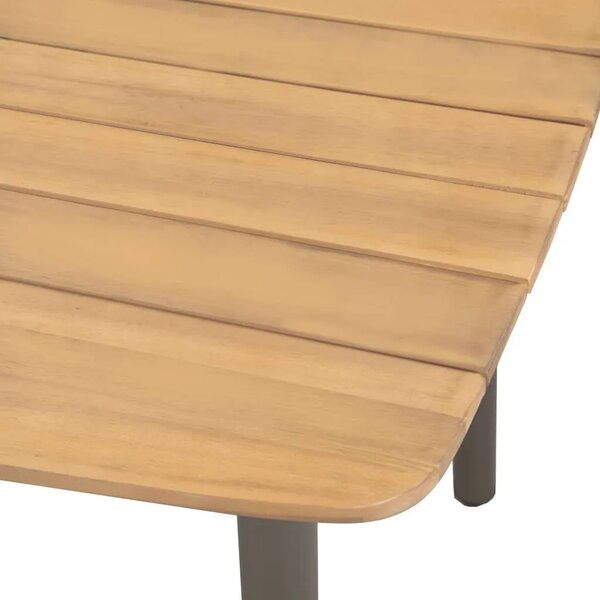 Vrtni stol 80 x 80 x 72 cm od masivnog bagremovog drva i čelika - 80 x 80 x 72 cm 1 80 x 80 x 72 cm