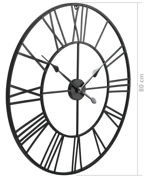 Starinski zidni sat s kvarcnim mehanizmom metalni 80 cm XXL