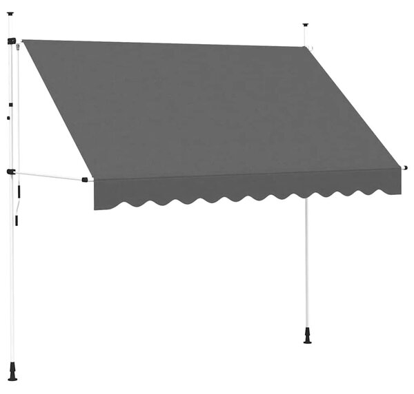 Tenda na ručno uvlačenje 300 cm antracit - Antracit 1 bijeli okvir 300 cm