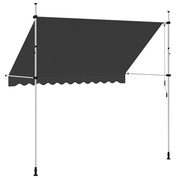 Tenda na ručno uvlačenje 300 cm antracit - Antracit 1 bijeli okvir 300 cm