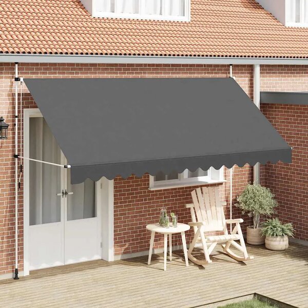 Tenda na ručno uvlačenje 400 cm antracit - Antracit 1 bijeli okvir 400 cm