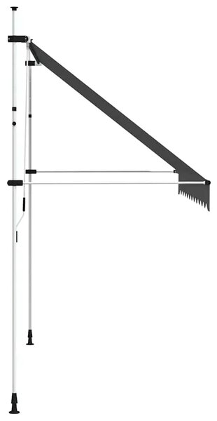 Tenda na ručno uvlačenje 300 cm antracit - Antracit 1 bijeli okvir 300 cm