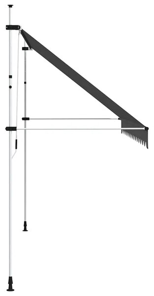 Tenda na ručno uvlačenje 400 cm antracit - Antracit 1 bijeli okvir 400 cm