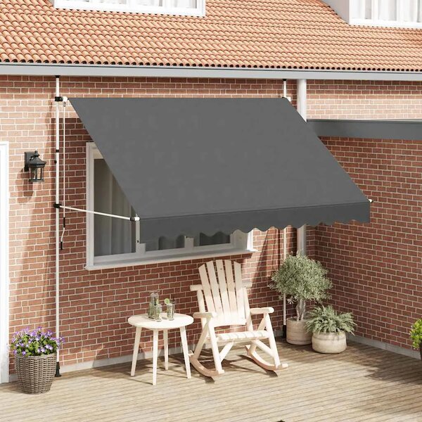 Tenda na ručno uvlačenje 300 cm antracit - Antracit 1 bijeli okvir 300 cm
