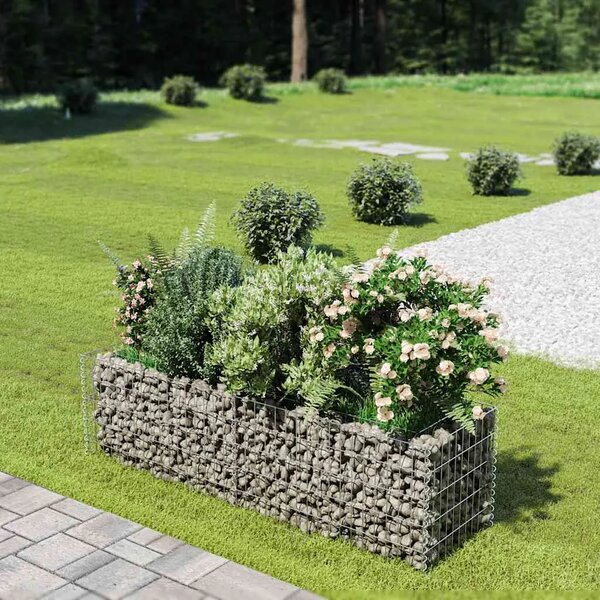 Gabionska sadilica od pocinčanog čelika 180 x 50 x 50 cm - 180 x 50 x 50 cm 1 180 x 50 x 50 cm