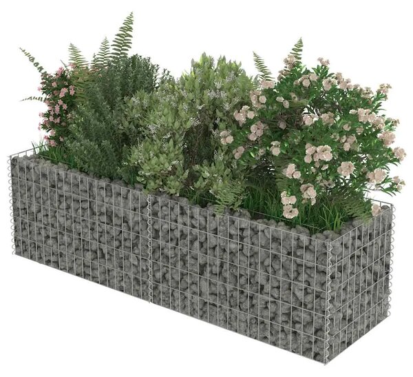 Gabionska sadilica od pocinčanog čelika 180 x 50 x 50 cm - 180 x 50 x 50 cm 1 180 x 50 x 50 cm