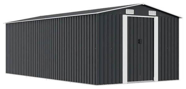 Vrtna kućica - Vrtno spremište 257 x 489 x 181 cm metalno antracit - Antracit 257 x 489 x 181 cm 1 Antracit