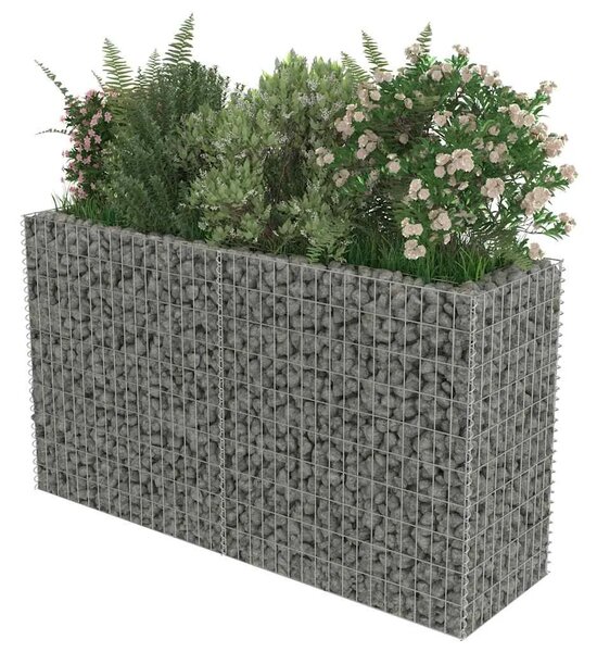 Gabionska sadilica od pocinčanog čelika 180 x 50 x 100 cm - 180 x 50 x 100 cm 1 180 x 50 x 100 cm