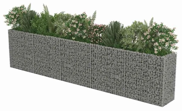 Gabionska sadilica od pocinčanog čelika 450 x 50 x 100 cm - 450 x 50 x 100 cm 1 450 x 50 x 100 cm