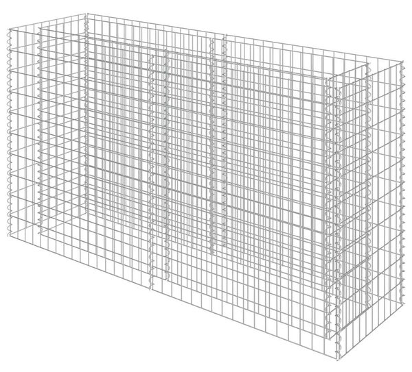 Gabionska sadilica od pocinčanog čelika 180 x 50 x 100 cm - 180 x 50 x 100 cm 1 180 x 50 x 100 cm