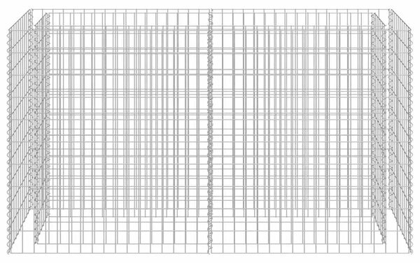 Gabionska sadilica od pocinčanog čelika 180 x 50 x 100 cm - 180 x 50 x 100 cm 1 180 x 50 x 100 cm