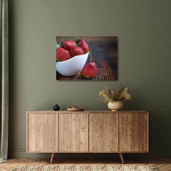 Staklena slika jagoda (70x50 cm)