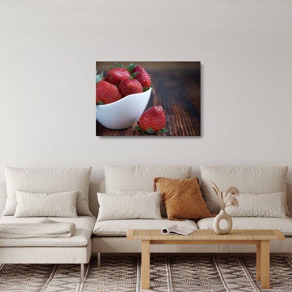 Staklena slika jagoda (70x50 cm)