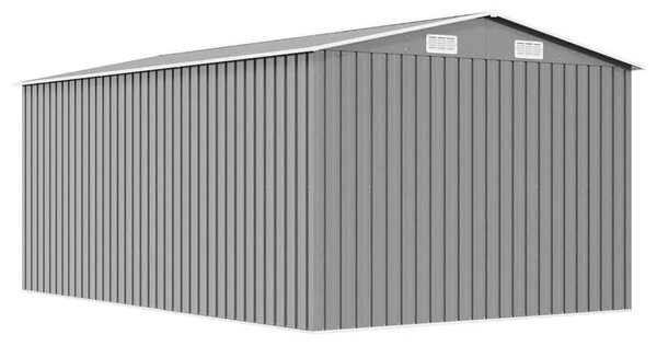 Vrtna kućica - Vrtno spremište 257 x 392 x 181 cm metalno sivo - Siva 257 x 392 x 181 cm 1 Siva