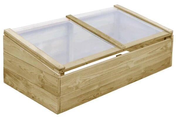 Staklenik od impregnirane borovine 100 x 50 x 35 cm - 100 x 50 x 35 cm 1 100 x 50 x 35 cm