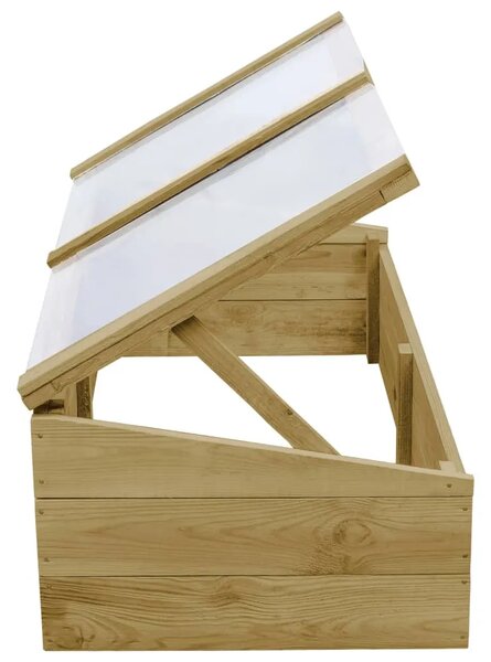 Staklenik od impregnirane borovine 100 x 50 x 35 cm - 100 x 50 x 35 cm 1 100 x 50 x 35 cm