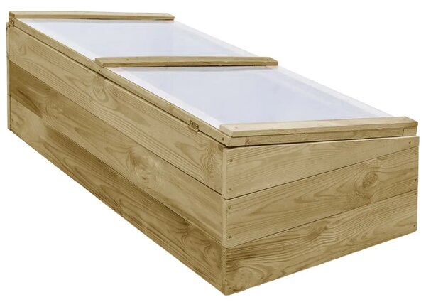 Staklenik od impregnirane borovine 100 x 50 x 35 cm - 100 x 50 x 35 cm 1 100 x 50 x 35 cm
