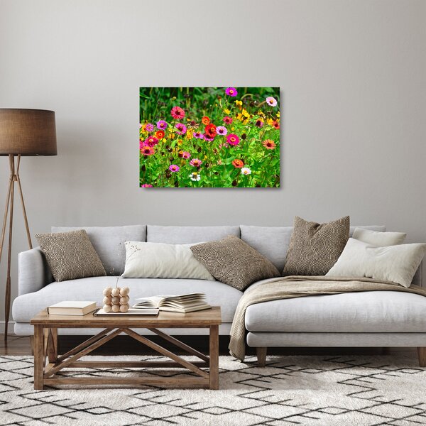 Staklena slika livadskog cvijeća (70x50 cm)
