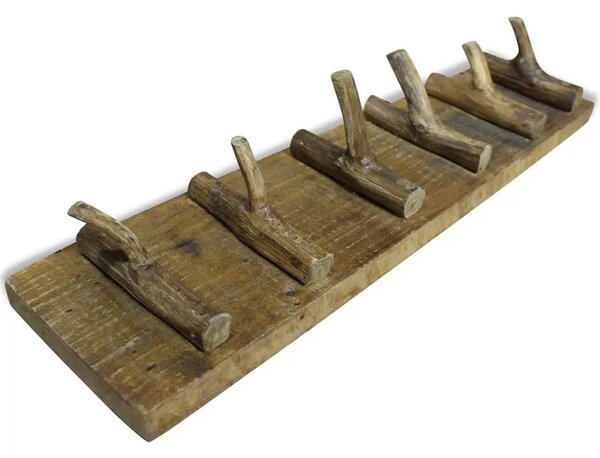 Vješalica za kapute od miješanog recikliranog drva 60 x 15 cm