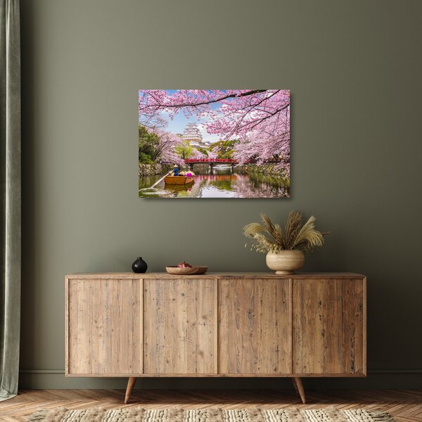Staklena slika japanske trešnje (70x50 cm)