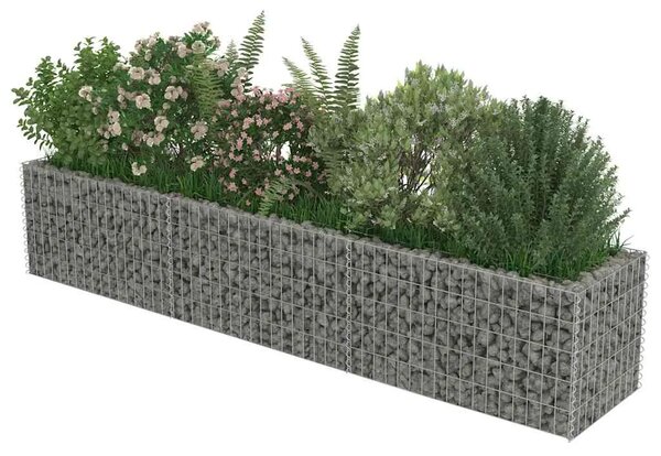 Gabionska sadilica od pocinčanog čelika 270 x 50 x 50 cm - 270 x 50 x 50 cm 1 270 x 50 x 50 cm