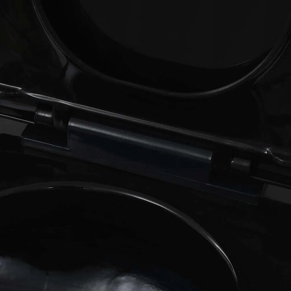 Zidna toaletna školjka keramička crna - Crna Crna