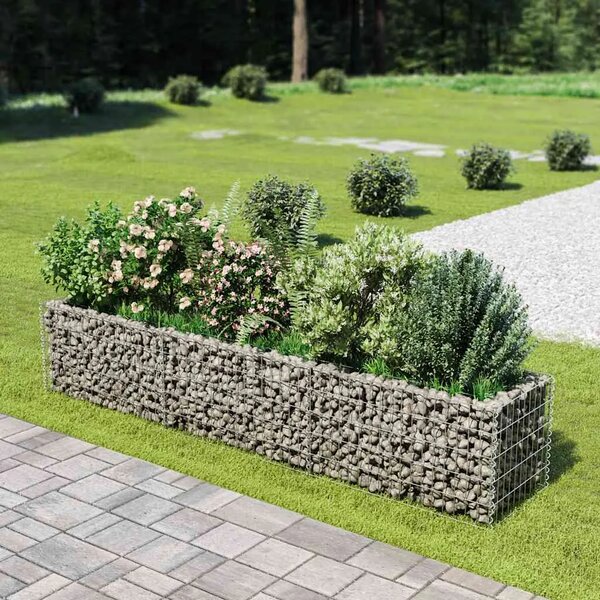 Gabionska sadilica od pocinčanog čelika 270 x 50 x 50 cm - 270 x 50 x 50 cm 1 270 x 50 x 50 cm