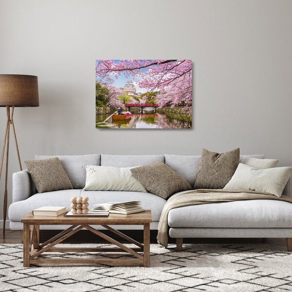 Staklena slika japanske trešnje (70x50 cm)
