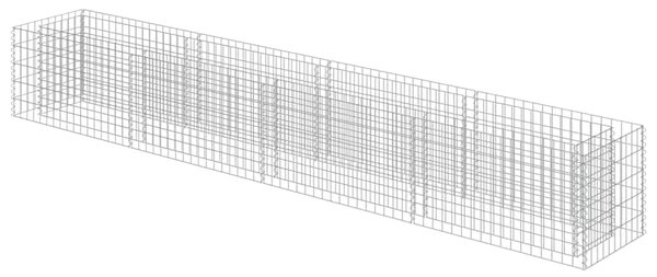 Gabionska sadilica od pocinčanog čelika 360 x 50 x 50 cm - 360 x 50 x 50 cm 1 360 x 50 x 50 cm