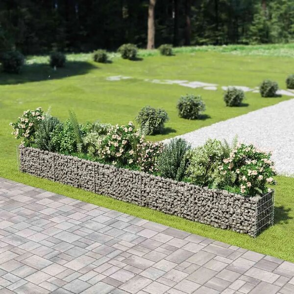 Gabionska sadilica od pocinčanog čelika 450 x 50 x 50 cm - 450 x 50 x 50 cm 1 450 x 50 x 50 cm