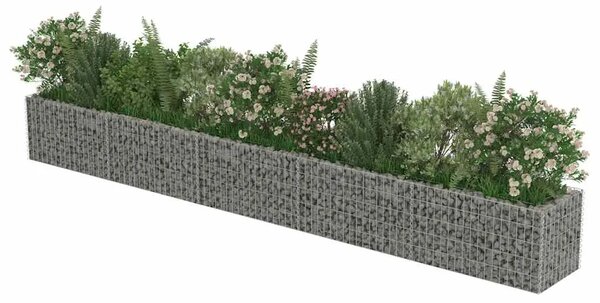 Gabionska sadilica od pocinčanog čelika 450 x 50 x 50 cm - 450 x 50 x 50 cm 1 450 x 50 x 50 cm