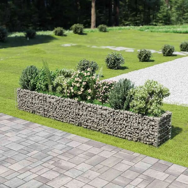 Gabionska sadilica od pocinčanog čelika 360 x 50 x 50 cm - 360 x 50 x 50 cm 1 360 x 50 x 50 cm