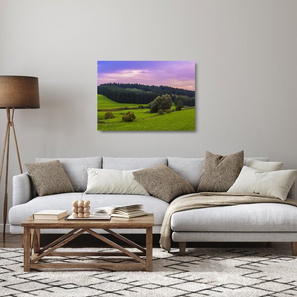 Staklena slika livade (70x50 cm)
