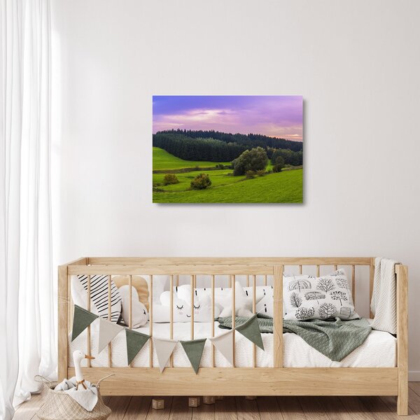 Staklena slika livade (70x50 cm)